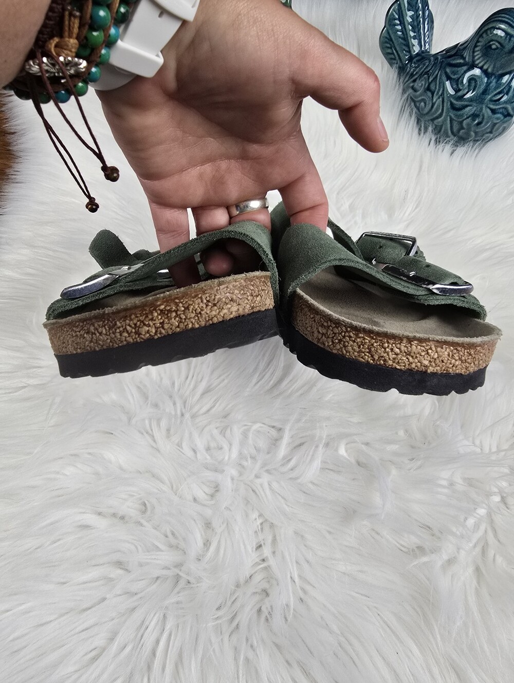 Birkenstock Arizona Shimmering Thyme Sandal Size 38 - Picture 3 of 14